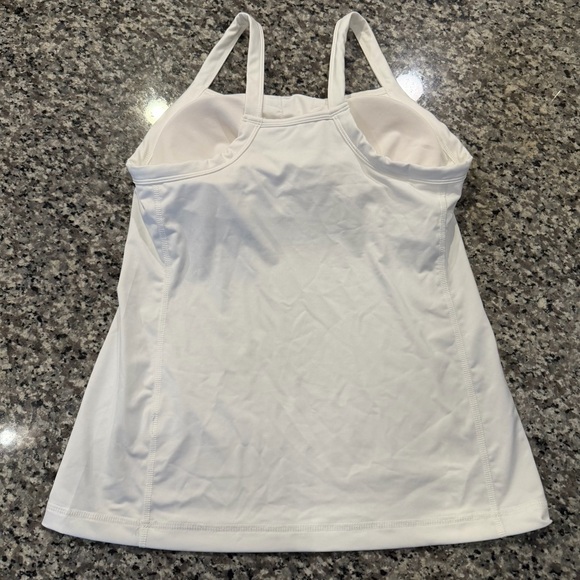 J.Jill Fit Tranquility Cami White Built-In Bra Tank Top Size Small | Athleisure - Picture 8 of 8
